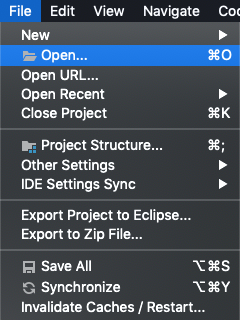 Opening source folder